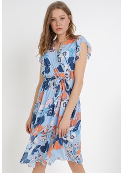 Jasnoniebieska Sukienka Xenvyn ze sklepu Born2be Odzież w kategorii Sukienki - zdjęcie 110519957