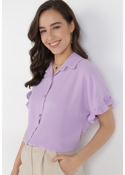Liliowa Koszula Wylintila ze sklepu Born2be Odzież w kategorii Koszule damskie - zdjęcie 110746018