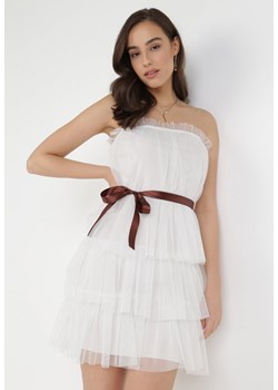 Biała Sukienka Moldorise ze sklepu Born2be Odzież w kategorii Sukienki - zdjęcie 110747569