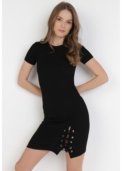 Czarna Sukienka Lipise ze sklepu Born2be Odzież w kategorii Sukienki - zdjęcie 110807286