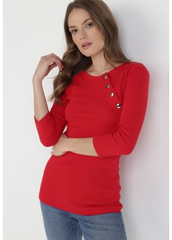 Czerwona Bluzka Evacia ze sklepu Born2be Odzież w kategorii Bluzki damskie - zdjęcie 110819965