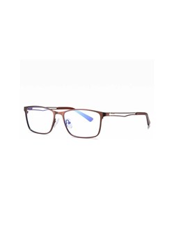 Męskie brązowe okulary do komputera BLUE LIGHT zerówki 2554B ze sklepu Stylion w kategorii Okulary zerówki męskie - zdjęcie 110916918