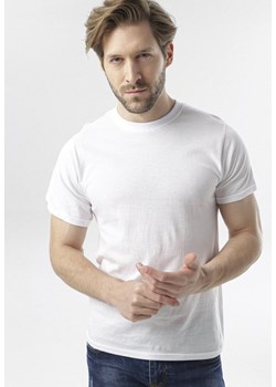Biała Koszulka Funny ze sklepu Born2be Odzież w kategorii T-shirty męskie - zdjęcie 110988218