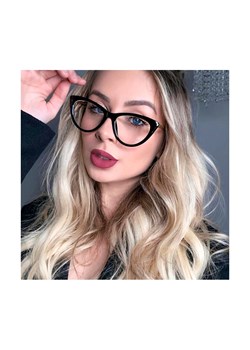 Okulary kocie do komputera damskie z filtrem BLUE Light zerówki 2581 ze sklepu Stylion w kategorii Okulary korekcyjne damskie - zdjęcie 111016095