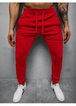 Spodnie dresowe męskie czerwone OZONEE JS/XW01Z ze sklepu ozonee.pl w kategorii Spodnie męskie - zdjęcie 111017755