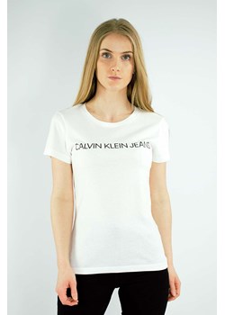 t-shirt damski calvin klein biały ze sklepu Royal Shop w kategorii Bluzki damskie - zdjęcie 111025737
