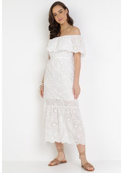 Biała Sukienka Pisiliphis ze sklepu Born2be Odzież w kategorii Sukienki - zdjęcie 111124275