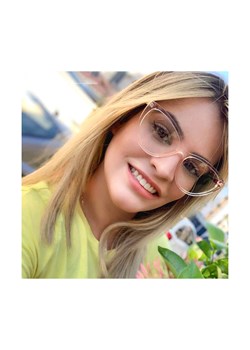 Okulary kocie do komputera damskie z filtrem BLUE Light zerówki 2581-5 ze sklepu Stylion w kategorii Okulary zerówki damskie - zdjęcie 111129318