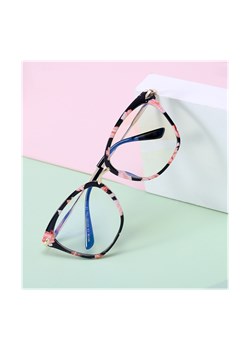 Okulary kocie do komputera damskie z filtrem BLUE Light zerówki 2574-3 ze sklepu Stylion w kategorii Okulary zerówki damskie - zdjęcie 111129329