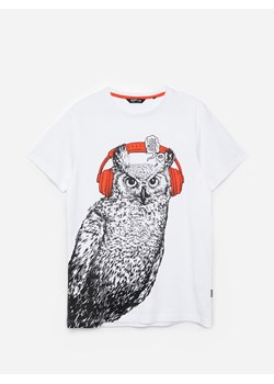 Cropp - T-shirt z grafiką - biały ze sklepu Cropp w kategorii T-shirty męskie - zdjęcie 111203105