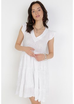 Biała Sukienka Marylyn ze sklepu Born2be Odzież w kategorii Sukienki - zdjęcie 111279298