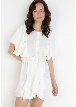 Biała Sukienka Zelinoe ze sklepu Born2be Odzież w kategorii Sukienki - zdjęcie 111283026