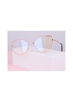Okulary z filtrem zerówki DAMSKIE kocie oczy z antyrefleksem Pink 2527-4 ze sklepu Stylion w kategorii Okulary zerówki damskie - zdjęcie 111285737