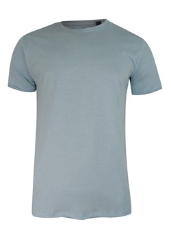 T-Shirt (Koszulka) Niebieski Bez Nadruku, Okrągły Dekolt, Postrzępione Brzegi -BRAVE SOUL- Męski TSBRSSS21FRESHERpaleblue ze sklepu JegoSzafa.pl w kategorii T-shirty męskie - zdjęcie 111382409