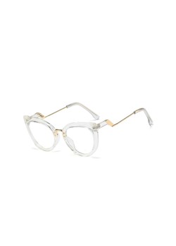 Okulary kocie do komputera damskie z filtrem BLUE Light zerówki 2570-5 ze sklepu Stylion w kategorii Okulary zerówki damskie - zdjęcie 111435948