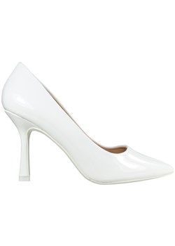 Białe szpilki buty slubne lakier eko skóra ze sklepu Kokietki w kategorii Czółenka - zdjęcie 111439259