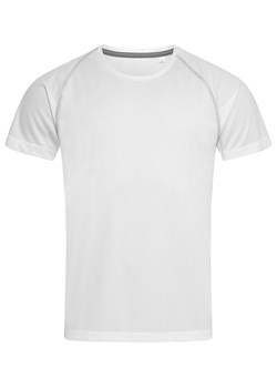 Koszulka T-shirt, Biała, Sportowa, ACTIVE-DRY Poliester, Raglanowe Rękawy TSJNPLST8030white ze sklepu JegoSzafa.pl w kategorii T-shirty męskie - zdjęcie 111502758