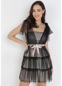 Czarno-Beżowa Sukienka Ianore ze sklepu Born2be Odzież w kategorii Sukienki - zdjęcie 111502898
