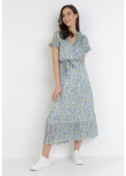 Niebieska Sukienka Klelis ze sklepu Born2be Odzież w kategorii Sukienki - zdjęcie 111502986