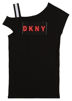 Sukienka dziewczęca DKNY czarna w nadruki 