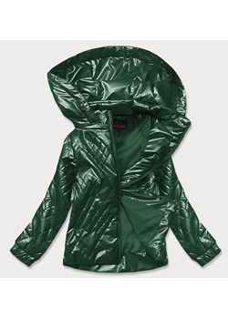 Błyszcząca kurtka damska zielona (2021-02) ze sklepu goodlookin.pl w kategorii Kurtki damskie - zdjęcie 111859398