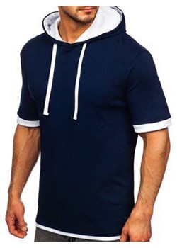 T-shirt męski bez nadruku granatowy Bolf 08 ze sklepu Denley w kategorii T-shirty męskie - zdjęcie 111860725