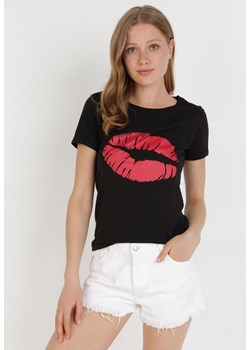 Czarny T-shirt Jaensha ze sklepu Born2be Odzież w kategorii Bluzki damskie - zdjęcie 111937777