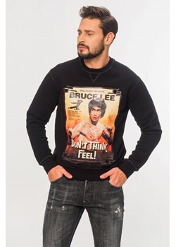 Dsquared2 - czarna bluza męska z Brucem Lee ze sklepu outfit.pl w kategorii Bluzy męskie - zdjęcie 111988689