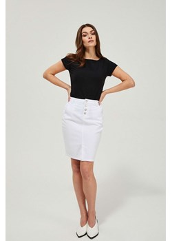 Spódnica lyocell biała ze sklepu Moodo.pl w kategorii Spódnice - zdjęcie 112071448