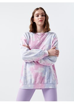 Cropp - Bluza oversize z motywem tie-dye - różowy ze sklepu Cropp w kategorii Bluzy damskie - zdjęcie 112219527