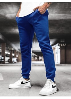 Spodnie dresowe męskie kobaltowe OZONEE JS/XW01 ze sklepu ozonee.pl w kategorii Spodnie męskie - zdjęcie 112317989