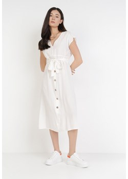 Biała Sukienka Amathophise ze sklepu Born2be Odzież w kategorii Sukienki - zdjęcie 112363046