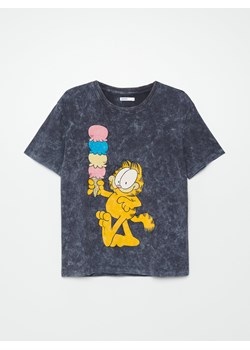 Cropp - Koszulka z efektem sprania Garfield - szary ze sklepu Cropp w kategorii Bluzki damskie - zdjęcie 112461248