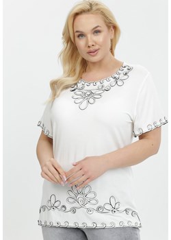 Biała Bluzka Nyshelia ze sklepu Born2be Odzież w kategorii Bluzki damskie - zdjęcie 112464077