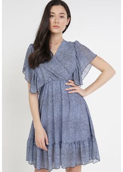 Niebieska Sukienka Aretheshi ze sklepu Born2be Odzież w kategorii Sukienki - zdjęcie 112637926