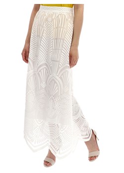 Biała spódnica ze wzorem strukturalnym Desigual LYON FRANCE ze sklepu Eye For Fashion w kategorii Spódnice - zdjęcie 112735107
