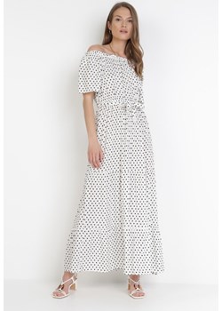 Biała Sukienka Paphophi ze sklepu Born2be Odzież w kategorii Sukienki - zdjęcie 113362457