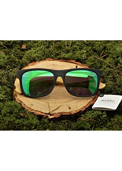 Drewniane okulary przeciwsłoneczne polaryzacyjne lustrzane EST-406A ze sklepu Stylion w kategorii Okulary przeciwsłoneczne męskie - zdjęcie 113485269