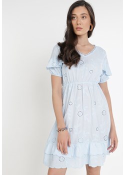 Jasnoniebieska Sukienka Euthine ze sklepu Born2be Odzież w kategorii Sukienki - zdjęcie 113661676