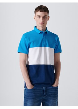 Cropp - Koszulka polo basic - niebieski ze sklepu Cropp w kategorii T-shirty męskie - zdjęcie 113709636