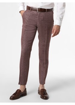 CG - Męskie spodnie od garnituru modułowego z dodatkiem lnu – Paco, czerwony ze sklepu vangraaf w kategorii Spodnie męskie - zdjęcie 113726607