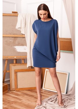 S262 Sukienka warstwowa - niebieska ze sklepu Świat Bielizny w kategorii Sukienki - zdjęcie 113782028