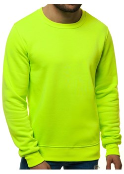 Bluza męska zielono-neonowa OZONEE JS/2001-10 ze sklepu ozonee.pl w kategorii Bluzy męskie - zdjęcie 113877347