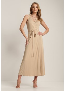 Beżowa Sukienka Crethallis ze sklepu Renee odzież w kategorii Sukienki - zdjęcie 114179435
