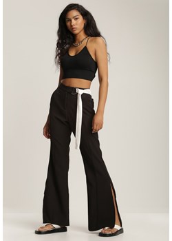 Spodnie damskie czarne Renee  ze sklepu Renee odzież w kategorii Spodnie damskie - zdjęcie 114789765