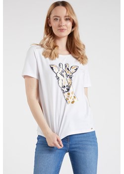 Bawełniany t-shirt z żyrafą ze sklepu MONNARI w kategorii Bluzki damskie - zdjęcie 114883769