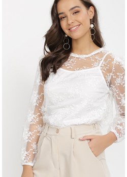 Biała Bluzka Jaenrya ze sklepu Born2be Odzież w kategorii Bluzki damskie - zdjęcie 114895529