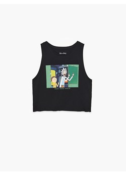 Cropp - Tank top Rick and Morty - czarny ze sklepu Cropp w kategorii Bluzki damskie - zdjęcie 114941728