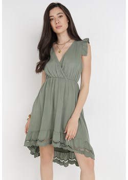 Zielona Sukienka Daemvynia ze sklepu Born2be Odzież w kategorii Sukienki - zdjęcie 114973545