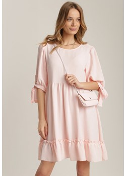 Jasnoróżowa Sukienka z Torebką Euphenohre ze sklepu Renee odzież w kategorii Sukienki - zdjęcie 115128285
